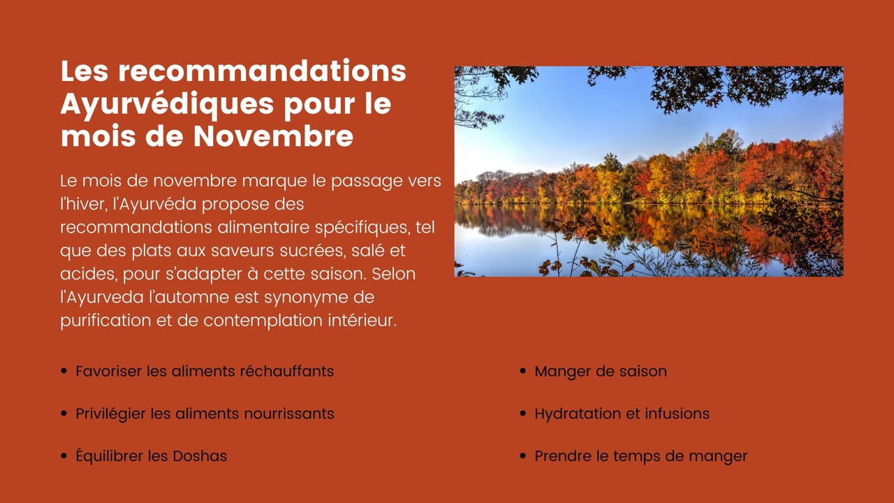 Les conseils pour une alimentation ayurvédique d'automne