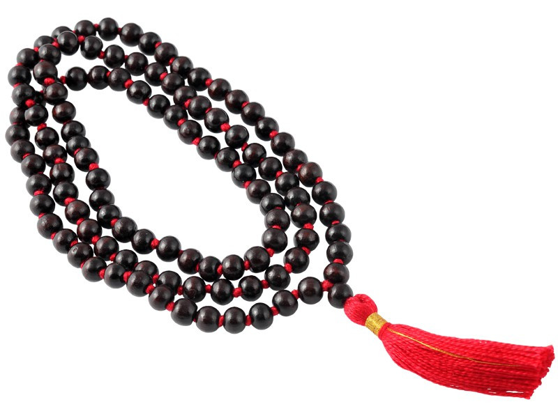 Mala 108 perles en bois de Rose de Chin Mudra