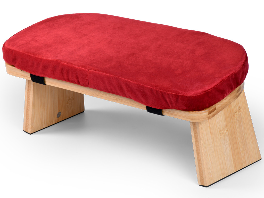 Item Klappbare Meditationsbank Burgunderrotes Kissen