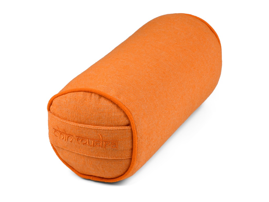 Item Bolster Mini Cylindrique en Chambray de coton biologique - Épeautre Safran chambray