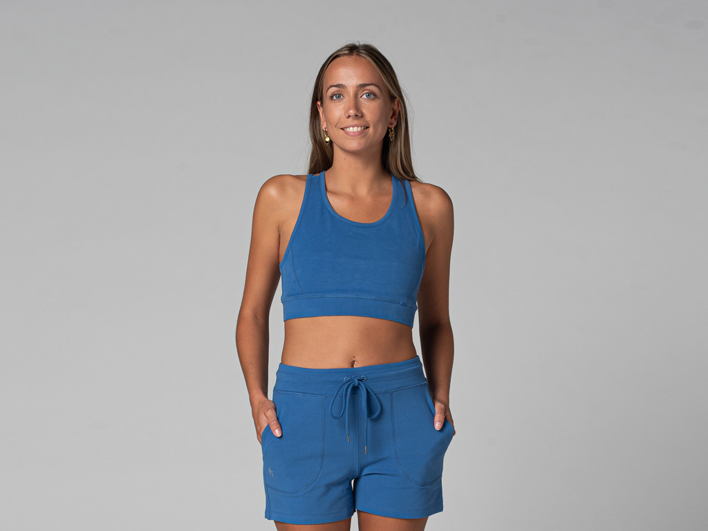 Item Brassiere de yoga Glamour - Bio Bleu Chaud