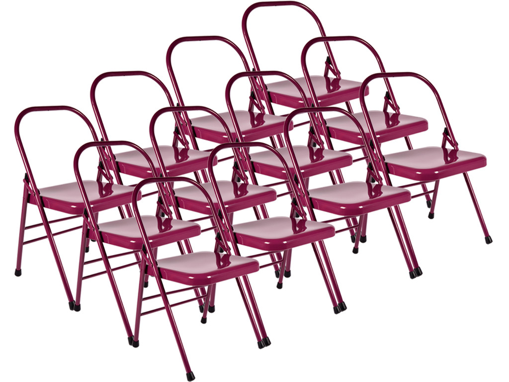 Item Chaise de Yoga Standard 1 Barre Prune Lot de 12