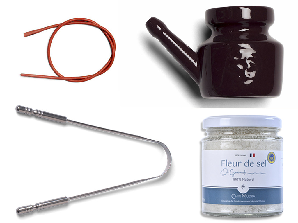 Item Kit Lota Jala Neti complet Porcelaine Prune 400 ml