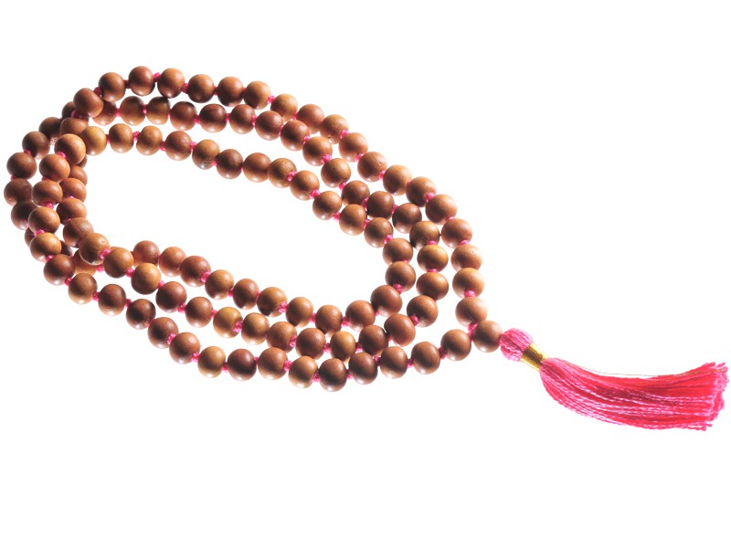 Item Mala 108 perles 8mm - Santal/Rose Mala 108 perles