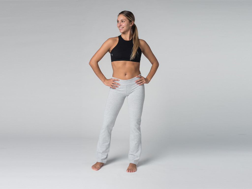 Item Pantalon de yoga Chic - 95% coton Bio et 5% élasthanne Gris