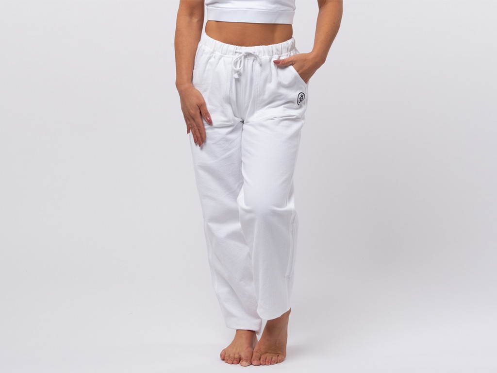 Item Pantalon de Yoga H/F Pavita - 100% coton Bio Blanc