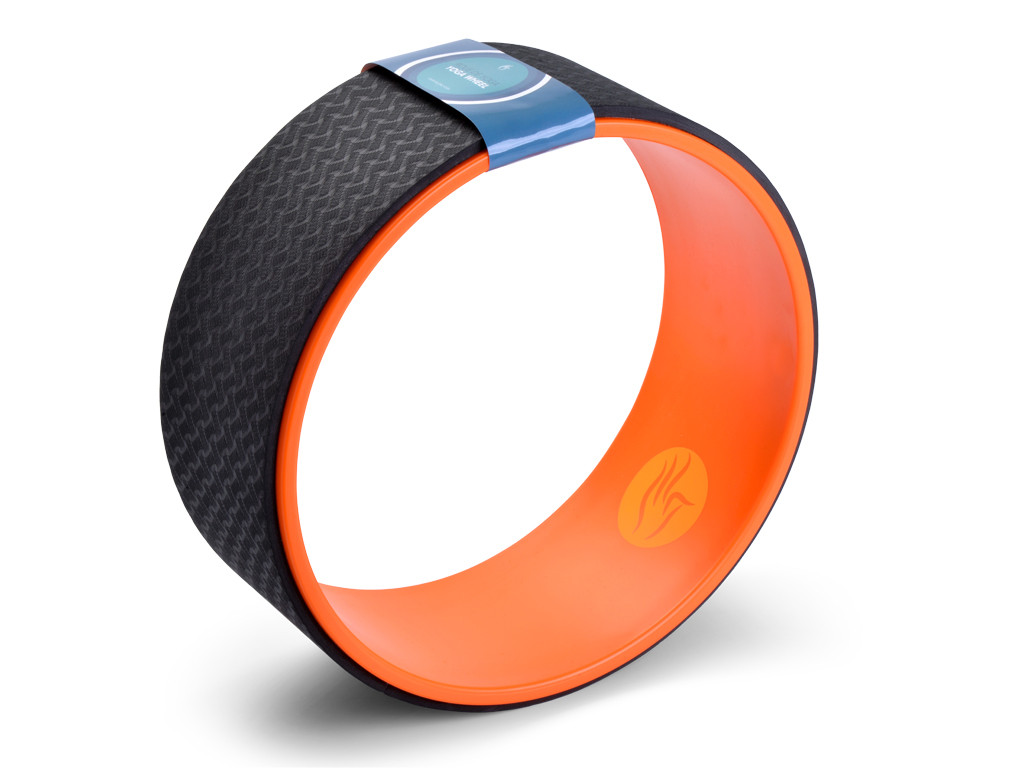 Item Yoga-Rad – Orange/Schwarz 32cm x 13cm