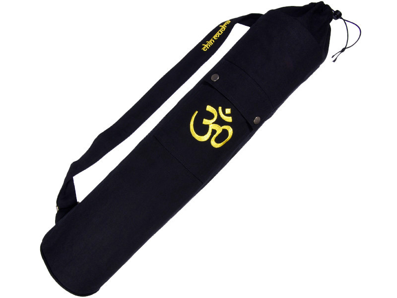 Item Yogamattentasche aus 100 % Bio-Baumwolle, 90 cm x 15 cm Schwarz