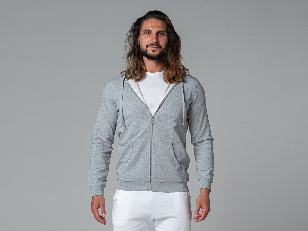 Item Sweat a Capuche Homme 100% Bio Gris
