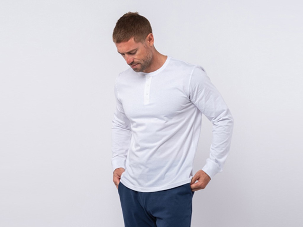 Item T-Shirt TAPAN 3 boutons 100% Bio Blanc