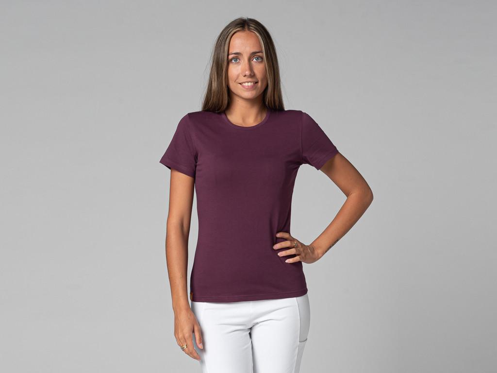 Item T-Shirt TARA M/C Ras du cou - Bio Prune