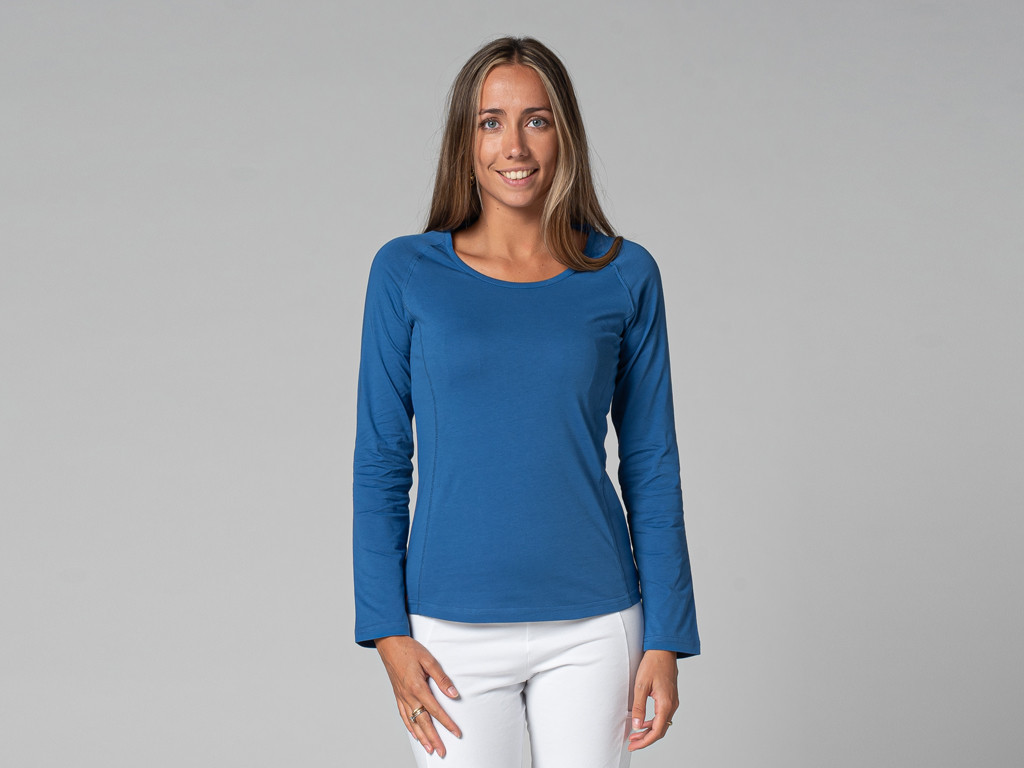 Item T-Shirt Tara M/L Col Large 100% Bio Bleu Chaud