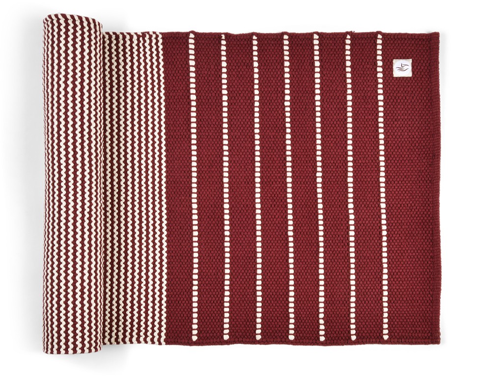 Item Taj Yogamatte aus 100 % Bio-Baumwolle – 2 m x 66 cm x 5 mm Pflaume/Ecru