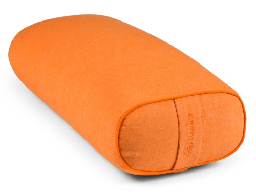 Ovales Yoga-Bolster aus Bio-Baumwoll-Chambray - Dinkel