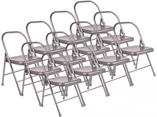 Chaise de Yoga 2 barres Haute Grise